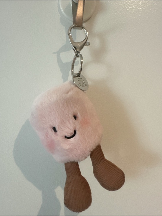Jellycat Accessories - Jellycat Pink Plush Character Keychain with Brown Legs